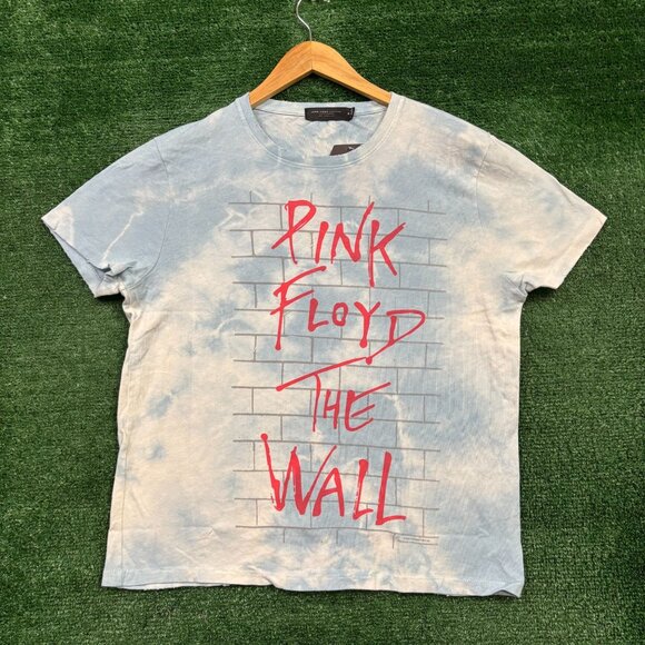 Pink Floyd blue and white tie-dye T-Shirt Size Medium - Picture 1 of 4